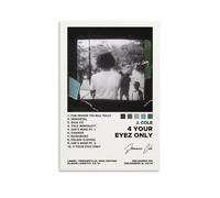 4 Your Eyez Only Poster décoratif sur toile - Poster mural moderne pour chambre à coucher - 60 x 90 cm