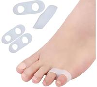 4 Zehenspreitzer Zehenstrecker Zehenkappen Zehenschutz Hallux Valgus Zehen-Korrektur Zehentrenner Polster Zehenpolster Zehen Hammerzehen