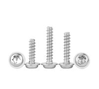 40/100/200 Pièces M2 .6 M3 M4 M5 304 En Acier Inoxydable À Tête Cylindrique Fleur De Prunier Antivol Vis Protection Ceinture Ronde Autotaraudeuse Queue Plate(25mm,M5-40pcs)