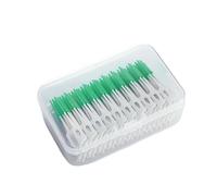 40/120 brossettes interdentaires en silicone for nettoyer les interstices des dents, cure-dents dentaires(Green 120Pcs)