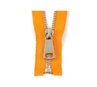 40-120cm 5# fermeture éclair en métal veste à extrémité ouverte manteau fermetures à glissière sac vêtements fermeture éclair Kit de réparation accessoires de couture, Orange, 90cm