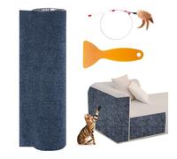 40 * 200cm Tapis à gratter Autocollant pour Chat griffoir griffoir Mur à griffer pour protéger Les Tapis Le canapé la Protection des Meubles Tapis Support pour Chats, poignée en Bois, Tour pour Chats