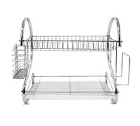 40*26*37cm Egouttoir à vaisselle en fer chromé QUIIENCLEE Double égouttoir