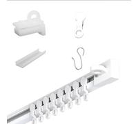 40-400cm Rails de Rideaux Plafond, Barre Adhesif pour Rideaux, Tringle Divider Chambre, Sans Percage, pour Cuisine Mur Fenêtre, Espaces Atypiques, Facile à Installer(Mur,140cm/4.6FT)