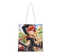 40.6 X 38.0 cm Canvas Totes Hand Shopping Bag With All Role's Print Genshin Impression For Daily Impact Shopping Shoulder Bag