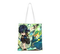 40.6 X 38.0 cm Canvas Totes Hand Shopping Bag With All Role's Print Genshin Impression For Daily Impact Shopping Shoulder Bag