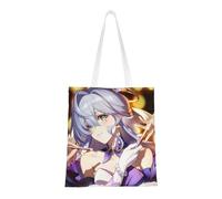 40.6 X 38.0 cm Canvas Totes Hand Shopping Bag With Honkai Star Rail All Role's Print Impression For Daily Shopping Shoulder Bag