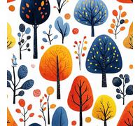 40×600cm Papier Peint Forêt Abstraite Vintage Papier Peints Adhesifs Mural Chambre Papier Vinyle Adhesif Pour Meuble Plantes Aux Couleurs D'automne Rouleau Adhesif Decoratif Mural Salle De Bain