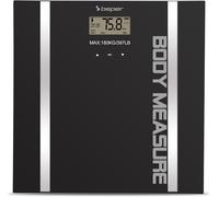 40.808A Balance À Impédance,Pesant La Masse Corporelle Et Le Pourcentage De Liquide,10 Mémoires,Affichage Lcd,Surface En Verre Trempé,Noir,4X33X33 Cm