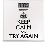40.821 Pèse-Personne Keep Calm,Balance Numérique,Ultra Fine,Batterie Incluse,Blanc