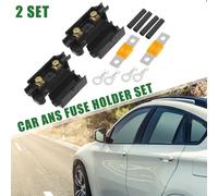 40 Amp ANS Fusible Support Trousse, Tube Bornes, Plastique, Noir, 2 Ensemble