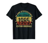 40 Ans Anniversaire Cadeau Millésime 1985 40 Ans Homme Femme T-Shirt