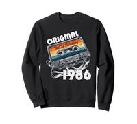 40 Ans Anniversaire Homme Femme Janvier 1986 Cassette Sweatshirt