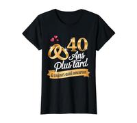 40 Ans de Mariage Noces D' Émeraude Cadeau Couple Amour T-Shirt Graphique avec Valeur