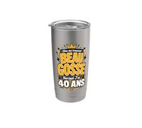 40 Ans et Toujours Aussi Beau Humour Gobelet isotherme en acier inoxydable double paroi