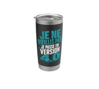 40 Ans Homme Je Ne Vieillis Pas Je Passe en Version 4.0 Gobelet isotherme en acier inoxydable double paroi
