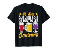 40 Ans Que J'En Bois Bières Humour Apéro Fête Amis Cadeau T-Shirt