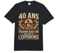 40 Ans Toujours Aussi Con Expérience Café Comfort Colors Adult Heavyweight T-Shirt
