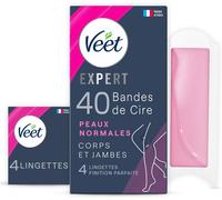 40 Bandes de Cire Froide Corps & Jambes - Peaux Normales - Finition Parfaite - Epilation Longue Durée