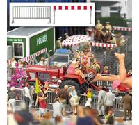 40 barrières pour manifestation 2 types -HO-1/87-BUSCH 1018