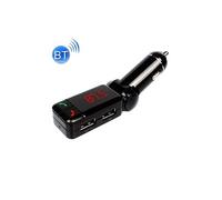 (#40) Bluetooth Car Kit FM Transmitter Car MP3 Player with LED Display 2 USB Charger & Handsfree Function(Black)