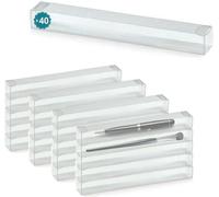 40 Boîtes en Acétate Transparent 200x25x20 mm | Bonbonnière en Plastique : Dragées, Macarons, Gateaux