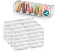 40 Boîtes en Acétate Transparent 50x50x160 mm | Bonbonnière en Plastique : Dragées, Macarons, Gateaux