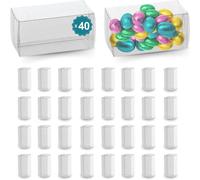 40 Boîtes en Acétate Transparent 60x40x90 mm | Bonbonnière en Plastique : Dragées, Macarons, Gateaux