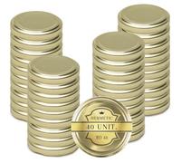 40 Bouchons métalliques universels 48mm: Couvercles pour bocaux de conserves et de confiture, couvercle de remplacement