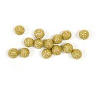 40 boules décoration mousse pailletée 12mm or - hobi adt028or Jaune G
