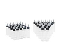 40 bouteilles à condiments en plastique avec couvercles - Parfait