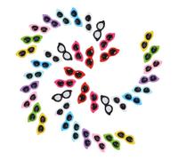 40 Breloques Mini Lunettes de Soleil en Résine pour Bijoux et Scrapbooking | Accessoires Plats Lisses et Légers, Création Artisanale, Décoration d'Albums et DIY