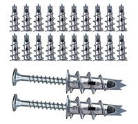 40 Chevilles pour Plaques de Plâtre à Ancrage Automatique en MéTal avec Vis 4,5 X 35 Mm pour Plaques de Plâtre à une Couche et à