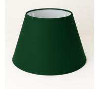 40 cm Cône Abat-jour, Tissu en Coton avec dos en PVC blanc, Produit fait main, pour Lampe de table, Lampadaire (Vert Foncé)