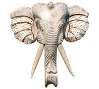 40 cm Masque murale éléphant bois magnifique Bali maske48. 40hell