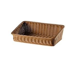 40 cm Paniers de rangement tissés à la main Boîtes de rangement en paille Rectangle Gadgets cosmétiques Panier à jouets Panier en osier tressé Plateau tissé à la main Corbeille à pain rectangulaire