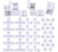 40 connecteurs robustes pour rubans LED RGB 4 broches, légers et sans soudure