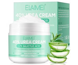 40% crème urée Plus 2% acide salicylique - acide hyaluronique, arbre à thé, et Aloe Vera crème pour les pieds hydrate profondément crème urée pour les pieds et les mains force maximale -Callus Remover
