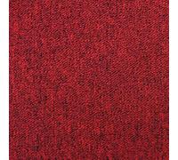 40 dalles de moquette rouge écarlate 10m² robustes pour commerce, vente au détail, bureau, magasin, maison, usage domestique, revêtement de sol de qualité supérieure, installation facile, carrés de 50