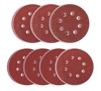 40 Disques abrasifs 125 mm grain 80 8 trous auto-agrippants pour ponceuse excentrique bois et métal