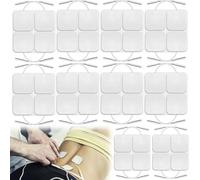 40 Électrodes TENS 5x5 cm, Électrodes Tens auto-adhésives, Électrodes Adhésives Réutilisables avec connexion filaire de 2 mm, Tens Électrodes Carré pour les unités TENS & Stimulateur musculaire