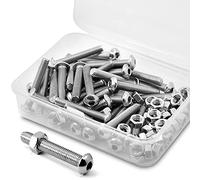 (40 Ensemble) M5 x 20mm 304 acier inoxydable Bouton vis à tête hexagonale et écrous