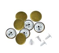 40 Ensembles Bouton de Jean en Bronze 17mm, Fixation | Couture, Installation Facile, Alliage Cuivre, Paire Femelle et Vis Mâle, Accessoires Couture