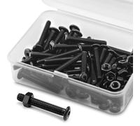 (40 Ensembles) M4 x 30mm Boulons et écrous à Tête Creuse Kit 304 Acier Inoxydable Oxyde Noir, Boulons de Meubles, Vis de Connecteur Pour Meubles