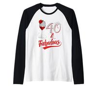 40 et Fabuleuse Reine, Joyeux Anniversaire, 40e Anniversaire, vin Rouge rosé Manche Raglan