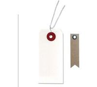 40 étiquettes blanches + 20 étiquettes kraft Fanion Multicolore