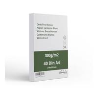 40 feuille a4 Papier Cartonné blanc 300g | Fiche bristol a4 | feuille blanche cartonnée épais 21x29,7cm | Carton papier imprimante blanc | Carton à dessin, à découper et à peindre