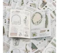 40 Feuilles Autocollant Scrapbooking, Bullet Journal Stickers Scrapbooking Livre, Autocollant Bullet Journal Accessoires, pour DIY Album Photo Journal Intime Carnet de Notes（Leaf）