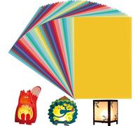 40 Feuilles de Papier Calque, 20 Couleurs Format A4-100 g/m², 21 x 29,7 cm, Papier Calque Couleur pour Patron Bricolage Travaux Manuels Lanternes Impression Dessins Scrapbooking et Projets Créatifs