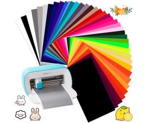 40 Feuilles Thermocollant pour Cricut Joy, 14 x 30,5 CM Smart Iron-On Heat Transfer Vinyl, Transfert Textile pour Tissu, Bonnets, Pantalons